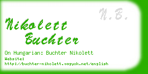 nikolett buchter business card
